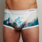 Snowy Peaks Trunk // Blue + White (XL)