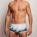 Snowy Peaks Trunk // Blue + White (XL)