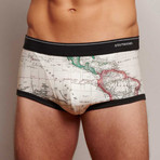 World Map Trunk // Cream (XL)