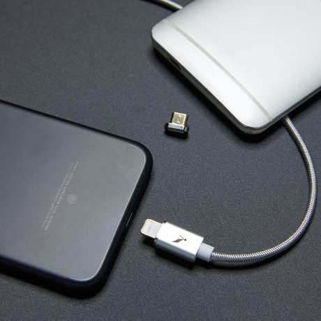 VOLTA Cross Device Charger // Silver (1 Meter)