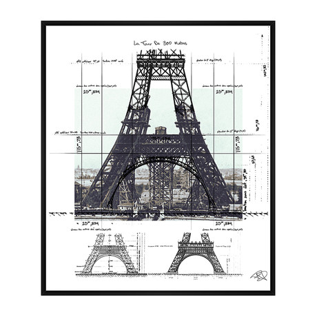 Eiffel Tower (17.75"W x 21.75'H x 1.5"D)