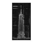 Empire State Building // Architectural Drawing (13.75"W x 25.75"H x 1.5"D)