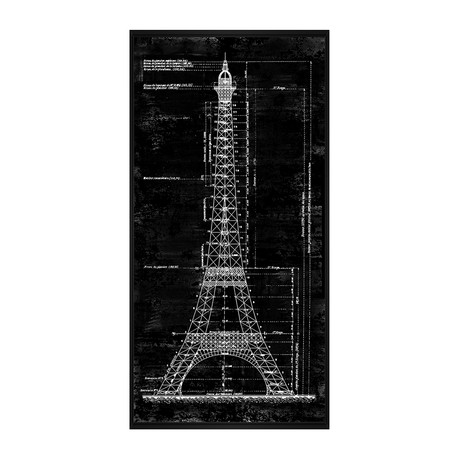 Eiffel Tower // Architectural Drawing (13.75"W x 25.75"H x 1.5"D)