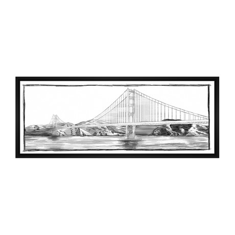 Golden Gate Bridge // Sketch (9.75"W x 21.75"H x 1.5"D)