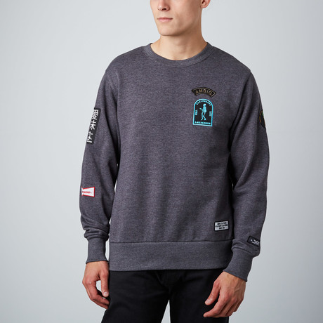 Vacation Patches Pullover // Charcoal (S)