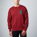 Vacation Patches Pullover // Maroon (XL)