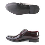 Aaidan Patent Plain Toe Derby // Bordeaux (Euro: 40)