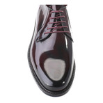 Aaidan Patent Plain Toe Derby // Bordeaux (Euro: 40)