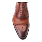 Aakar Perforated Captoe Oxford // Antique Tobacco (Euro: 43)