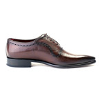 Aaiden Perforated Plain Toe Oxford // Antique Brown (Euro: 45)