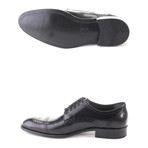 Aadidev Perforated Captoe Derby // Black (Euro: 44)