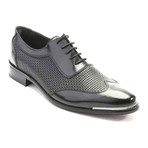 Aanand Perforated Wingtip Oxford // Antique Black (Euro: 42)