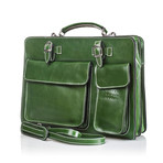 Medici Of Florence // Office Bag 4700 // Green Lux