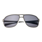 Concorde Sunglasses // Titanium // Gunmetal Frame + Silver Lens