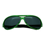 Langston Sunglasses (Black Frame // Blue Lens)