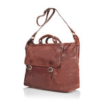 Medici Of Florence // 9100 Travel Bag // Clear Matte Brown