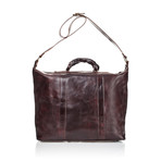 Medici Of Florence // 9100 Travel Bag // Shiny Dark Brown