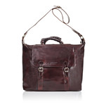 Medici Of Florence // 9100 Travel Bag // Shiny Dark Brown