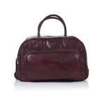 Medici Of Florence // 9901 Travel Bag // Shiny Dark Brown