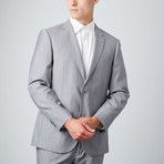 Bella Vita // Slim-Fit Suit // Light Grey Pinstripes (US: 36R)