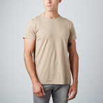 Crewneck Essential Tees Earth Pack // Tan + Olive + Taupe // Pack of 3 (S)
