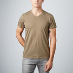 V-Neck Essential Tees Earth Pack // Tan + Olive + Taupe // Pack of 3 (XL)