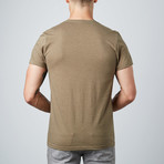 V-Neck Essential Tees Earth Pack // Tan + Olive + Taupe // Pack of 3 (M)