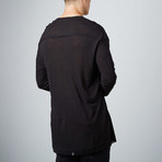 Long-Sleeve Linen Tee // Black (XL)