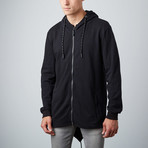 Parka Front-Zip Hoodie // Black (S)