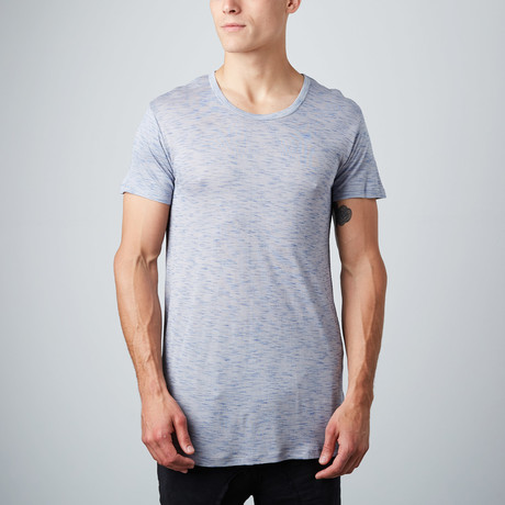 Space Tower Tee // Blue + Grey (S)