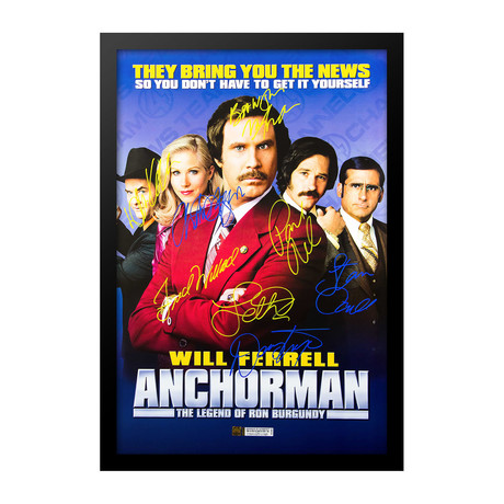 Anchorman Signed Movie Poster // Cast