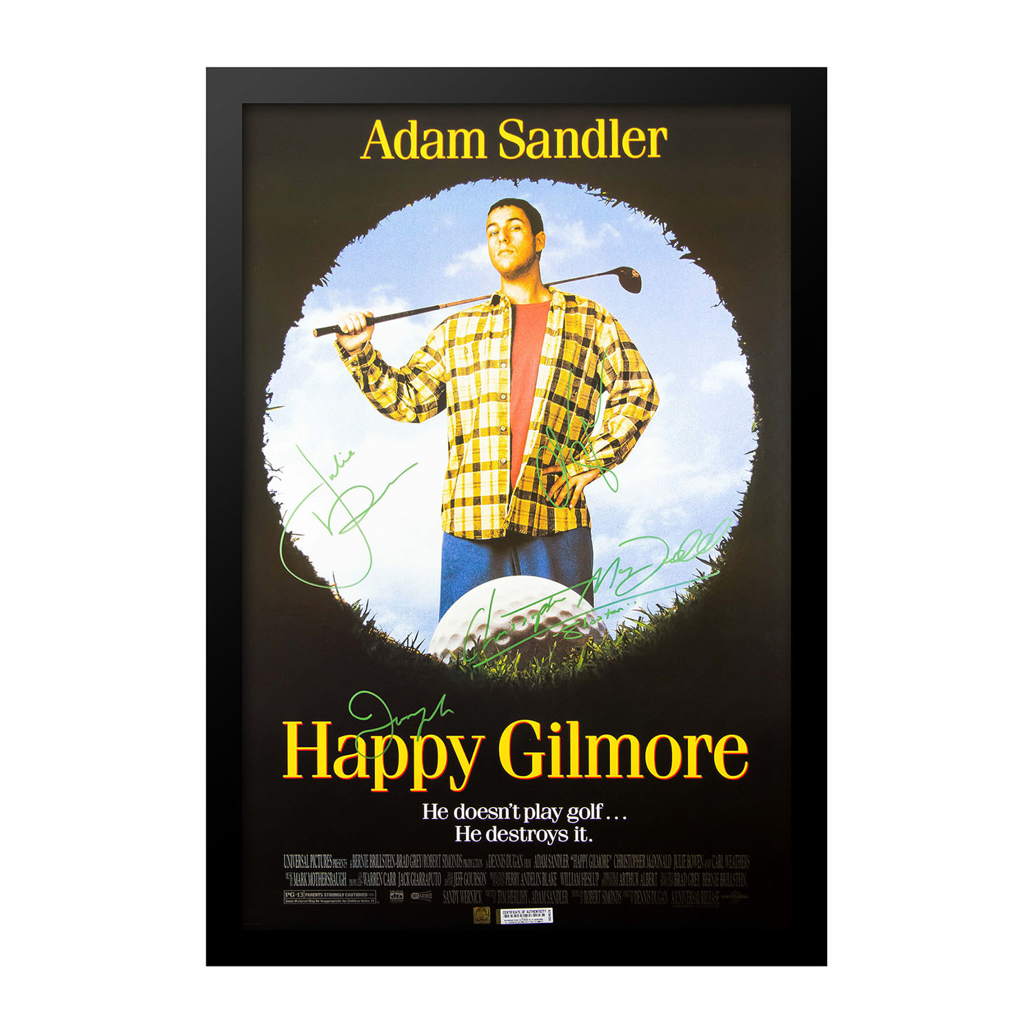 Happy Gilmore Signed Movie Poster Signed Comedy Merchandise Touch