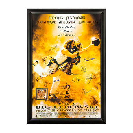 The Big Lebowski Signed Movie Poster