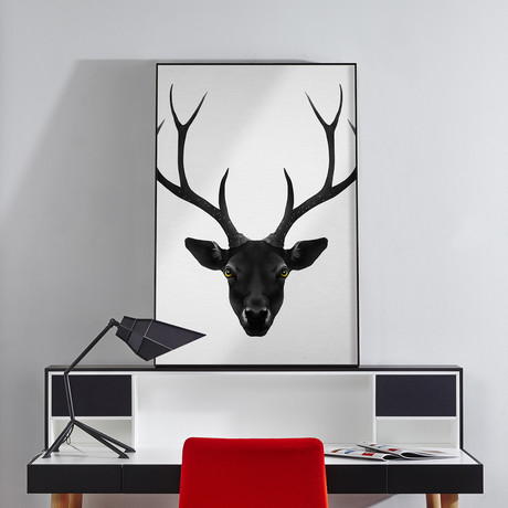 The Black Deer // Art Block (8"W x 12"H x 2"D)