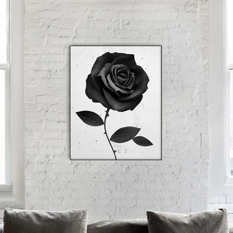 Fabric Rose // Art Block (8"W x 12"H x 2"D)