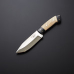 D2 Camper Textured Bone Micarta Knife