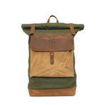 Lundy Rolltop Backpack // Olive