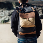 Lundy Rolltop Backpack // Blue