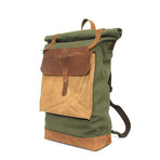 Lundy Rolltop Backpack // Olive