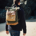 Lundy Rolltop Backpack // Olive