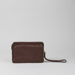 Small Leather Organizer Bag // Burgundy