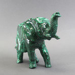 Malachite Elephant Carving