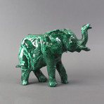 Malachite Elephant Carving