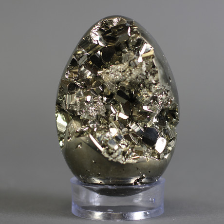 Pyrite Crystal Egg (3.4")