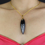 Orthoceras Fossil Pendant (Silver Chain)