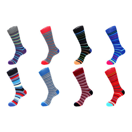 Dress Socks // Fine Lines // Pack of 8