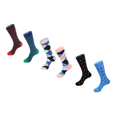 Dress Socks // Argyle // Pack of 6