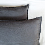 Pillow Sham Set // Charcoal Gray (Standard Size)