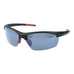 Half Frame Straight Rim Sport Sunglasses // Black