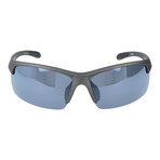 Half Frame Rectangle Sport Sunglasses // Gunmetal